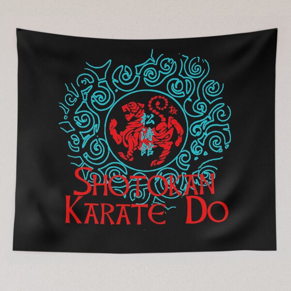 Item preview, Shotokan Karate Blue Tribal Motif Art Design - Martial Arts designed and sold by Zanshin-Art.
