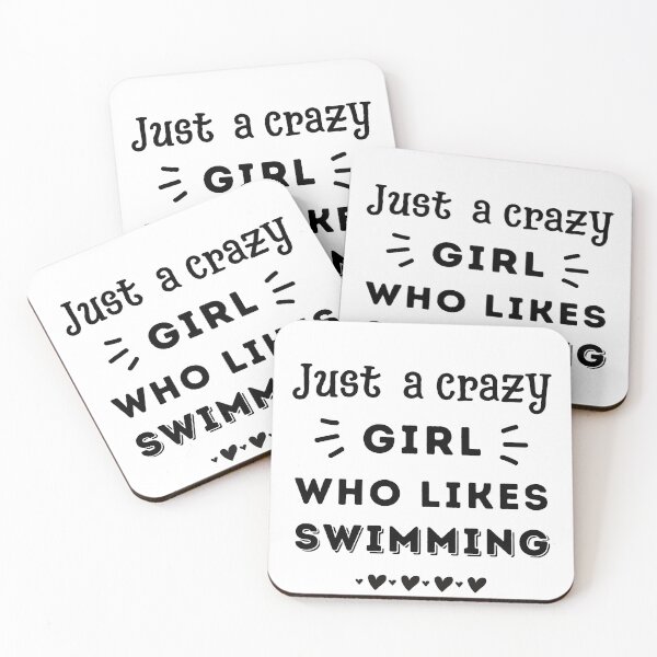 Item preview, Just a crazy girl who likes swimming designed and sold by TheGreenGoat.