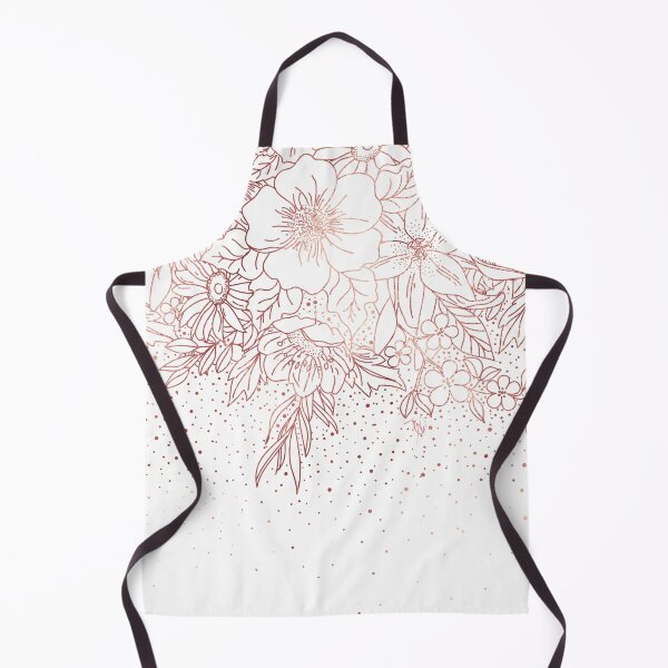 Item preview, Rose gold hand drawn floral doodles and confetti design  designed and sold by InovArtS.