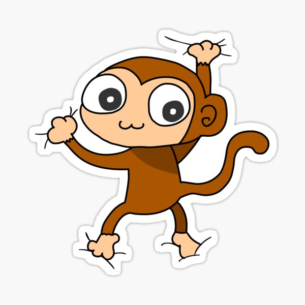 Climbing Monkey Sticker