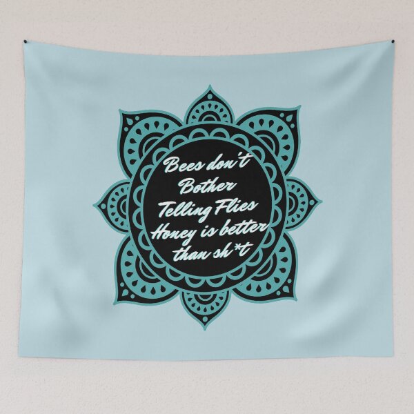 Item preview, Mandala Wisdom Quote, Humorous Positive Affirmation, bees and honey designed and sold by Spiritualish.