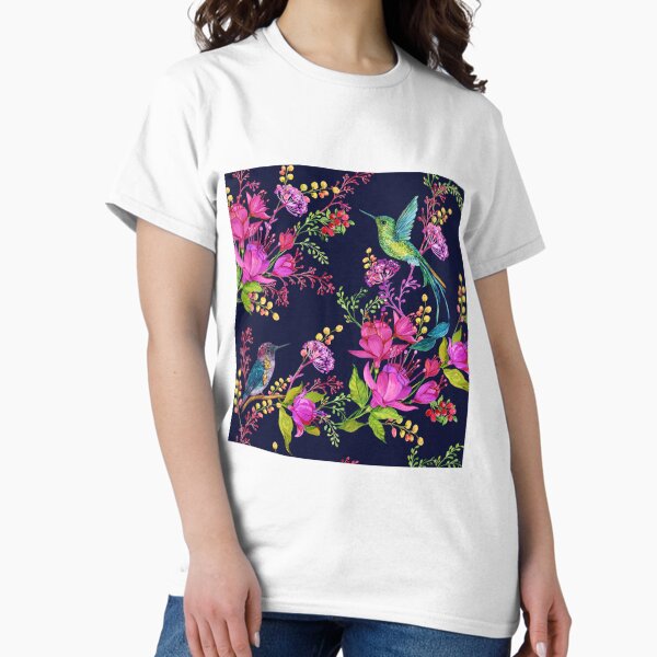 Item preview, Hummingbird Floral Pattern 14 designed and sold by AlokeDesigns.