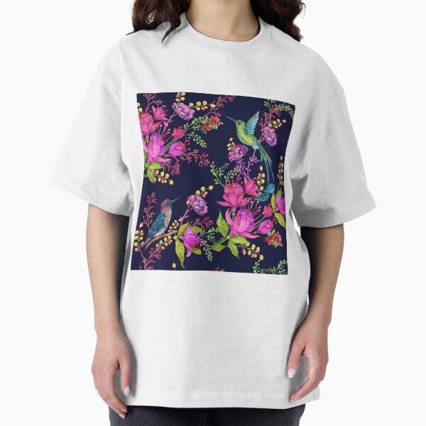 Aperçu de l'œuvre Motif floral colibri 14 créée et vendue par AlokeDesigns.