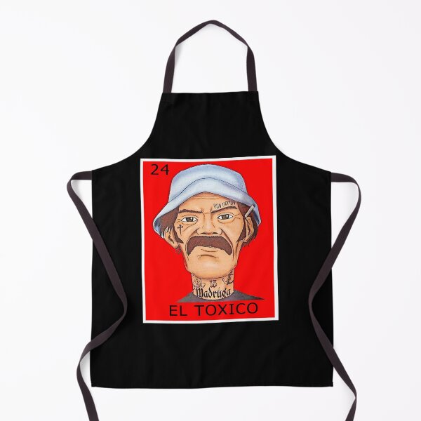 La Toxica, el Toxico, Loteria, chimoltrufia, don Ramon, chilindrina, loteria, la toxica, Chilindrina, mexican bingo, Apron