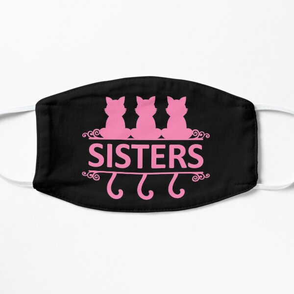Three Sisters Three Cats Flat Mask