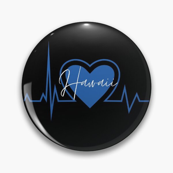 Item preview, Hawaii Hometown Heartbeat Blue Support Your State American US Pride designed and sold by BoomDesignsUS.