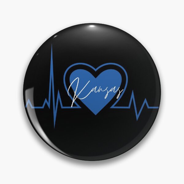 Item preview, Kansas Hometown Heartbeat Blue Support Your State American US Pride designed and sold by BoomDesignsUS.
