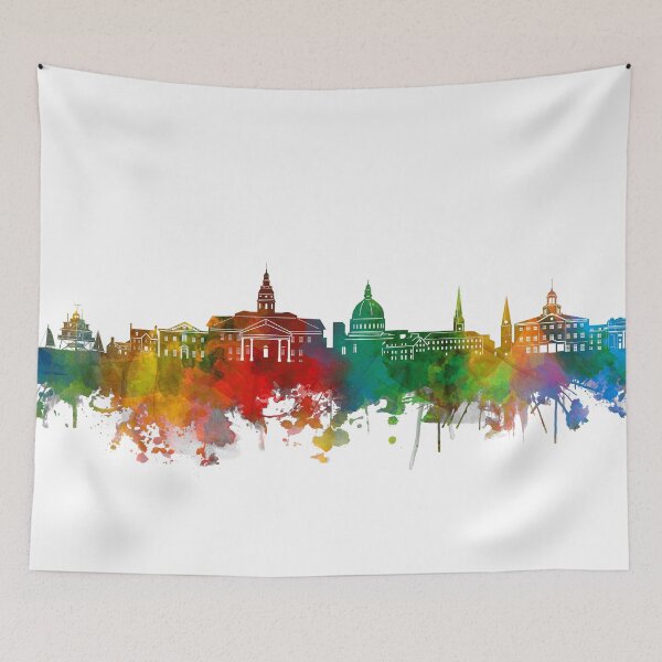 Item preview, annapolis skyline watercolor designed and sold by BekimART2.