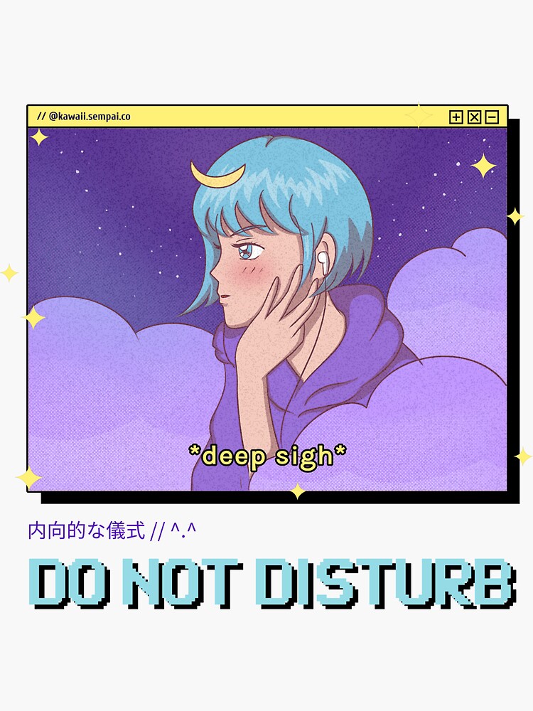 "Do Not Disturb Kawaii Anime Girl" Sticker by KawaiiSempai Redbubble