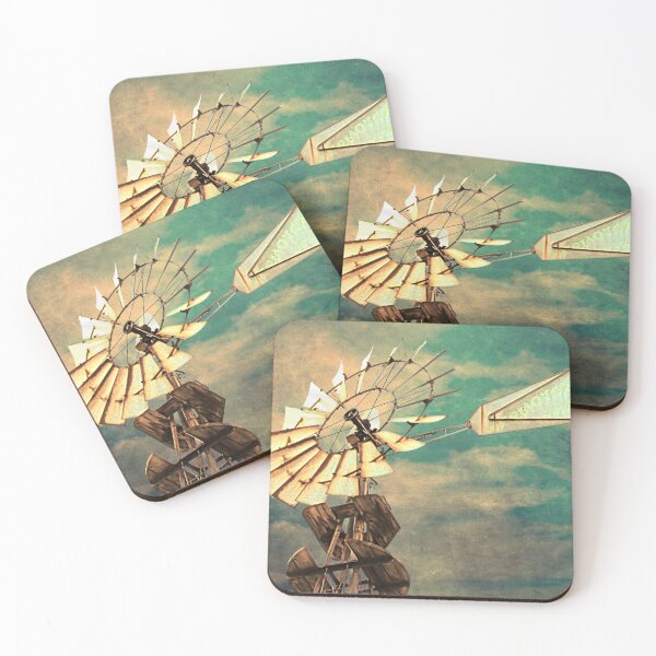 Item preview, Rustic Windmill against Cloudy Sky Modern Country Art A520 designed and sold by byNicol.