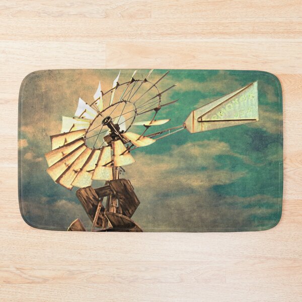 Item preview, Rustic Windmill against Cloudy Sky Modern Country Art A520 designed and sold by byNicol.