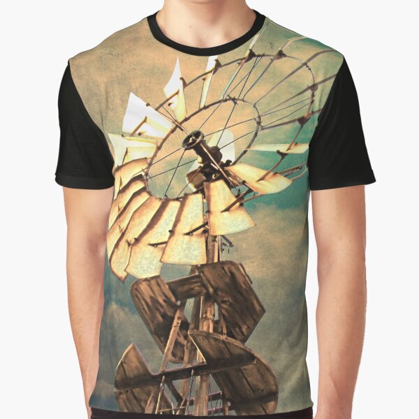 Item preview, Rustic Windmill against Cloudy Sky Modern Country Art A520 designed and sold by byNicol.