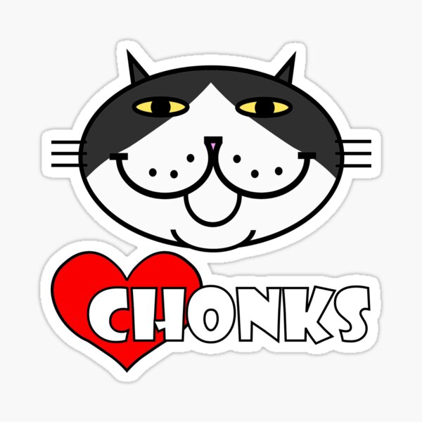 Item preview, HEART CHONKS - tuxedo cat designed and sold by RawSunArt.