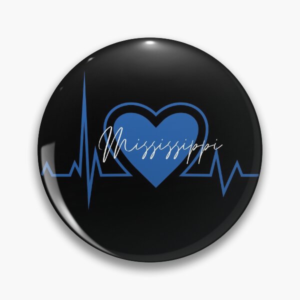 Item preview, Mississippi Hometown Heartbeat Blue Support Your State American US Pride designed and sold by BoomDesignsUS.