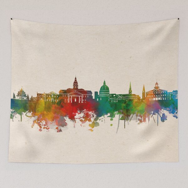 Item preview, annapolis skyline watercolor 2 designed and sold by BekimART2.