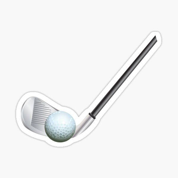 Golf stick and ball Sticker