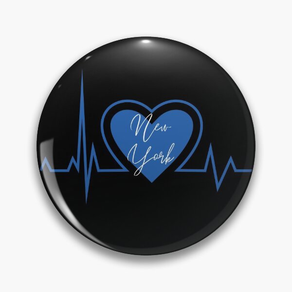 Item preview, New York Hometown Heartbeat Blue Support Your State American US Pride designed and sold by BoomDesignsUS.