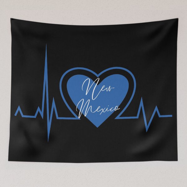 Item preview, New Mexico Hometown Heartbeat Blue Support Your State American US Pride designed and sold by BoomDesignsUS.