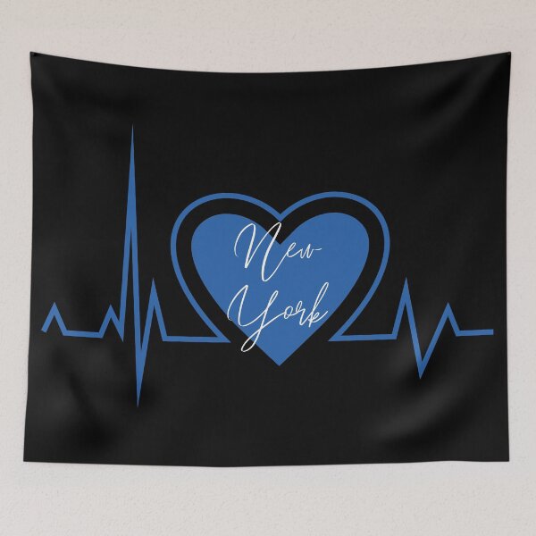Item preview, New York Hometown Heartbeat Blue Support Your State American US Pride designed and sold by BoomDesignsUS.