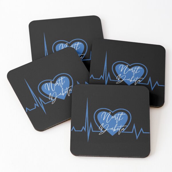 Item preview, North Dakota Hometown Heartbeat Blue Support Your State American US Pride designed and sold by BoomDesignsUS.