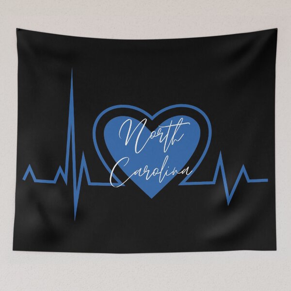 Item preview, North Carolina Hometown Heartbeat Blue Support Your State American US Pride designed and sold by BoomDesignsUS.