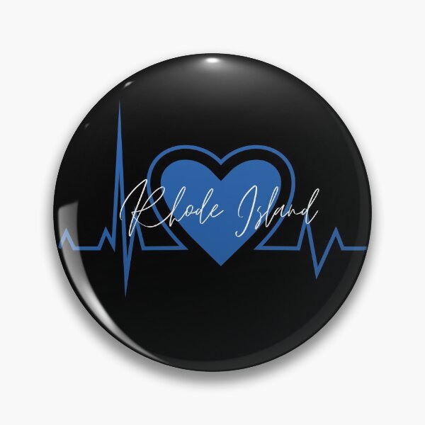 Item preview, Rhode Island Hometown Heartbeat Blue Support Your State American US Pride designed and sold by BoomDesignsUS.