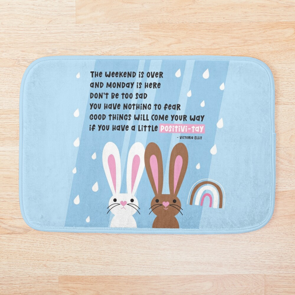 Rabbit Easter Poem Yoga Mat