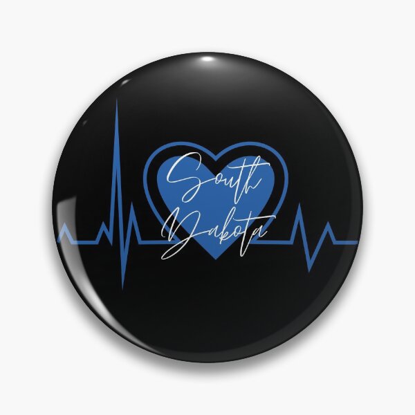 Item preview, South Dakota Hometown Heartbeat Blue Support Your State American US Pride designed and sold by BoomDesignsUS.