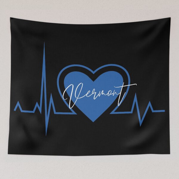 Item preview, Vermont Hometown Heartbeat Blue Support Your State American US Pride designed and sold by BoomDesignsUS.