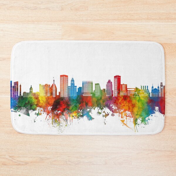 Item preview, baltimore skyline watercolor designed and sold by BekimART2.
