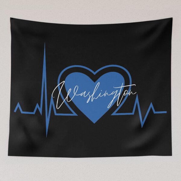 Item preview, Washington Hometown Heartbeat Blue Support Your State American US Pride designed and sold by BoomDesignsUS.