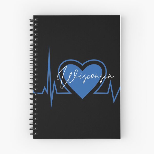 Item preview, Wisconsin Hometown Heartbeat Blue Support Your State American US Pride designed and sold by BoomDesignsUS.