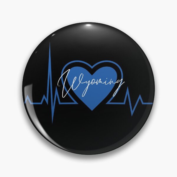 Item preview, Wyoming Hometown Heartbeat Blue Support Your State American US Pride designed and sold by BoomDesignsUS.