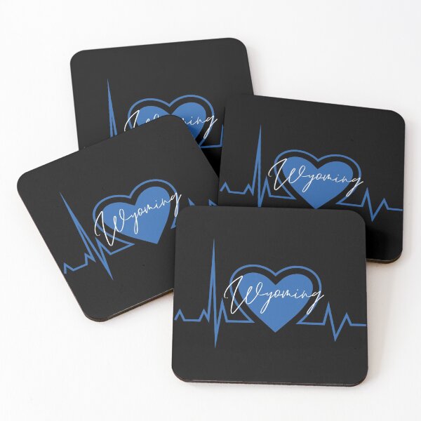 Item preview, Wyoming Hometown Heartbeat Blue Support Your State American US Pride designed and sold by BoomDesignsUS.