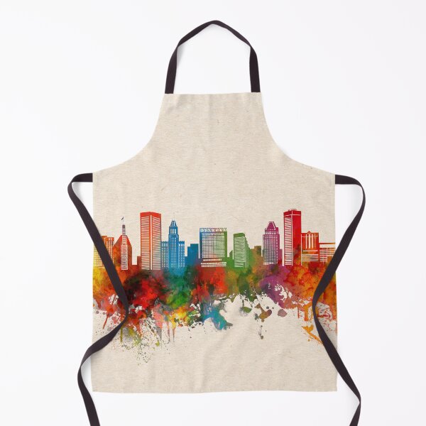 Item preview, baltimore skyline watercolor designed and sold by BekimART2.