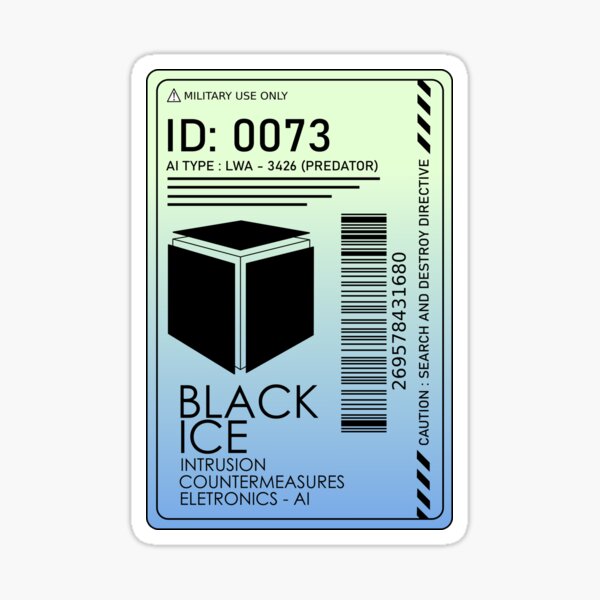Black ICE - Version 1.0 Sticker