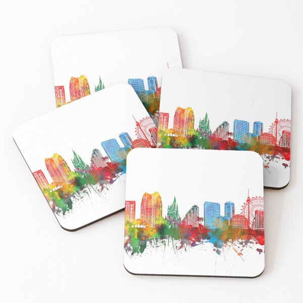Item preview, orlando skyline watercolor designed and sold by BekimART2.