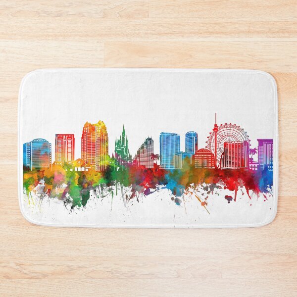 Item preview, orlando skyline watercolor designed and sold by BekimART2.