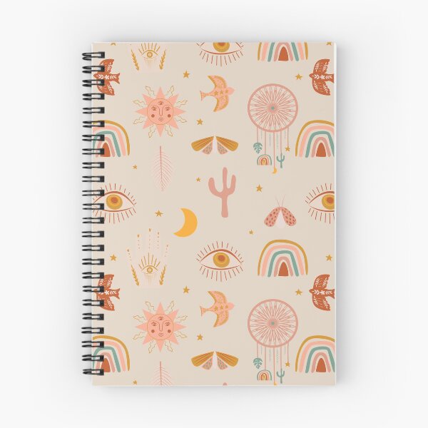 Item preview, Atrapasueños estético bohemio, polilla, fondo beige arco iris designed and sold by DesignLabMedia.