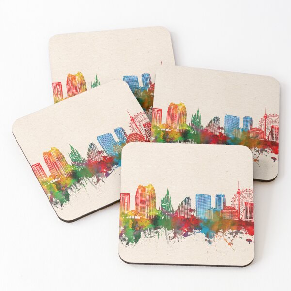 Item preview, orlando skyline watercolor 2 designed and sold by BekimART2.