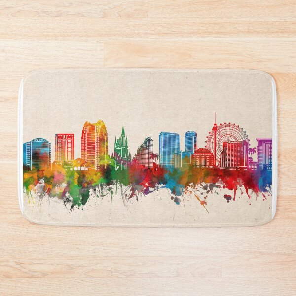 Item preview, orlando skyline watercolor 2 designed and sold by BekimART2.