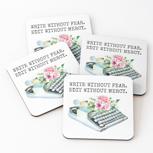 Item preview, Write Without Fear Edit Without Mercy | Blue Vintage Typewriter designed and sold by KarolinaPaz.
