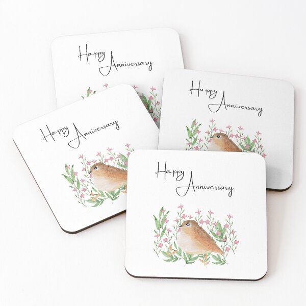 Item preview, Happy Anniversary Bird and Flowers Blank Greeting Card  designed and sold by TuckerLogan.