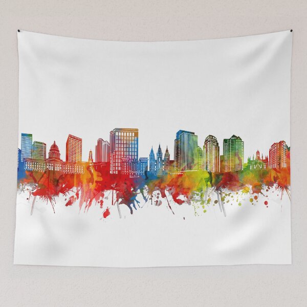 Item preview, salt lake sity skyline watercolor designed and sold by BekimART2.