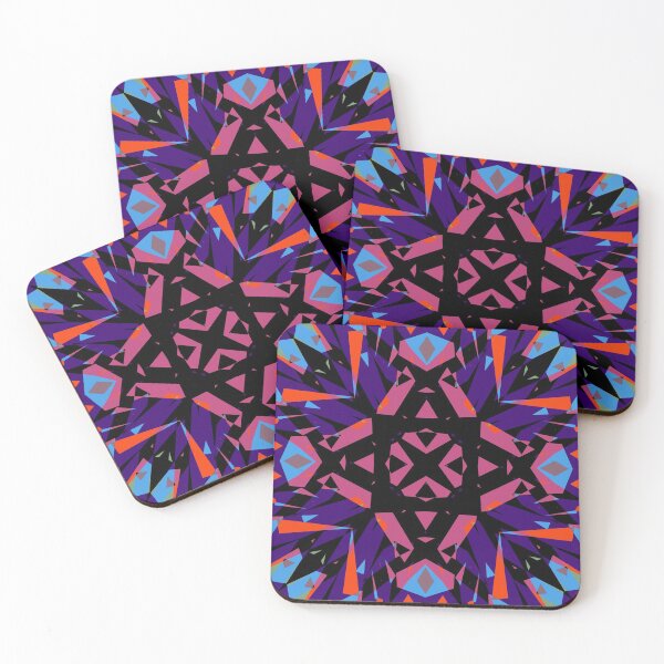 Item preview, Purple Orange Blue Black Pink Geometric Pattern designed and sold by PatternPerfect.