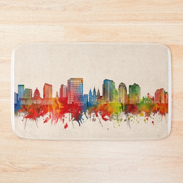 Item preview, salt lake city skyline watercolor 2 designed and sold by BekimART2.