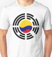 Korean Colombian Multinational Patriot Flag Series Slim Fit T-Shirt