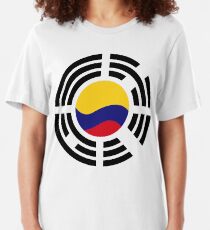 Korean Colombian Multinational Patriot Flag Series Slim Fit T-Shirt