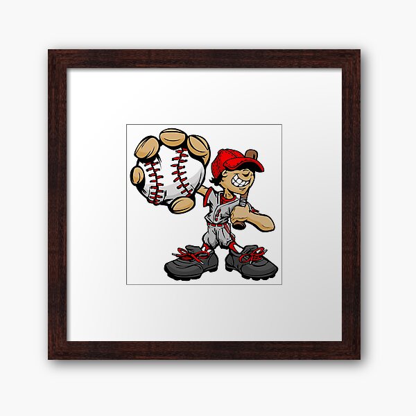 Funny cartoon baseball player Art Print for Sale by lovingangela