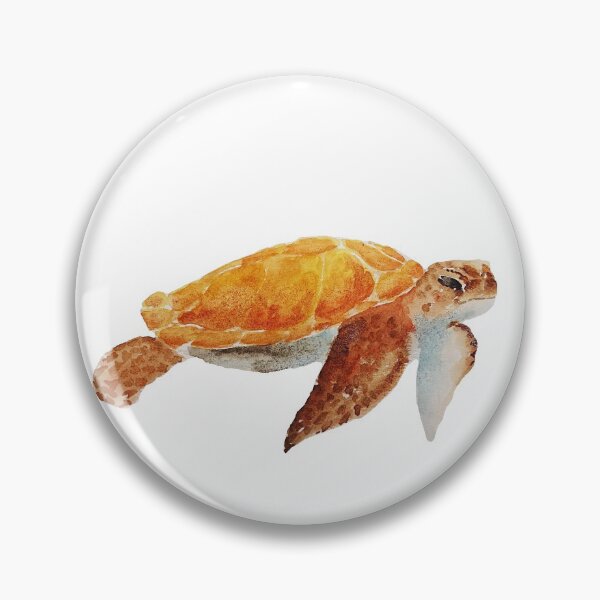 Item preview, Really cute watercolour sea turtle designed and sold by rosiebeeston.